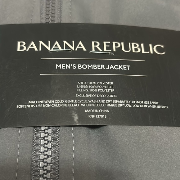 Banana Republic Men’s Insulated Bomber Jacket Gray, size S, L NWT - Picture 5 of 6